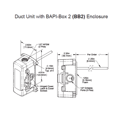 Duct Temperature Transmitter - BAPI